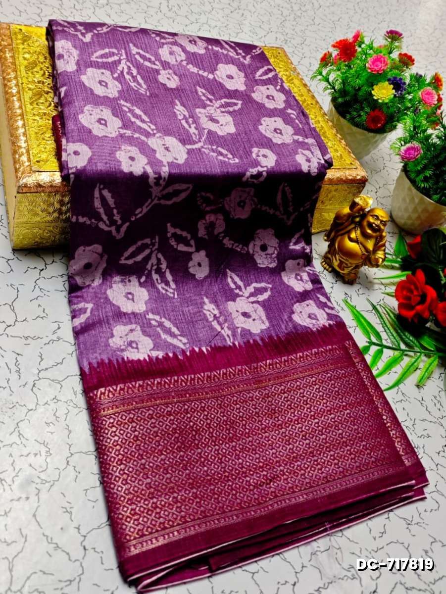 Dailywear cotton sarees all over body flower designpattern design premium look lightweight comfortable wear - LEVENDOR