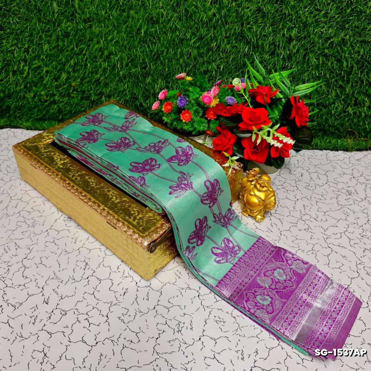 Premium kubera pattu saree rapier fancy  light weight silk type sarees function wear - REXONA (5)