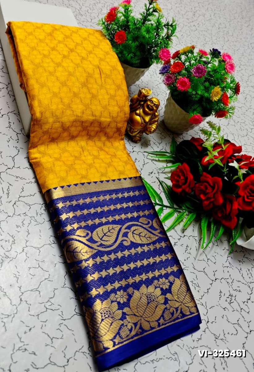 Traditional Paavaii Silk Saree And Premium Design Saree Border Zari Design - YELLOW COLOR