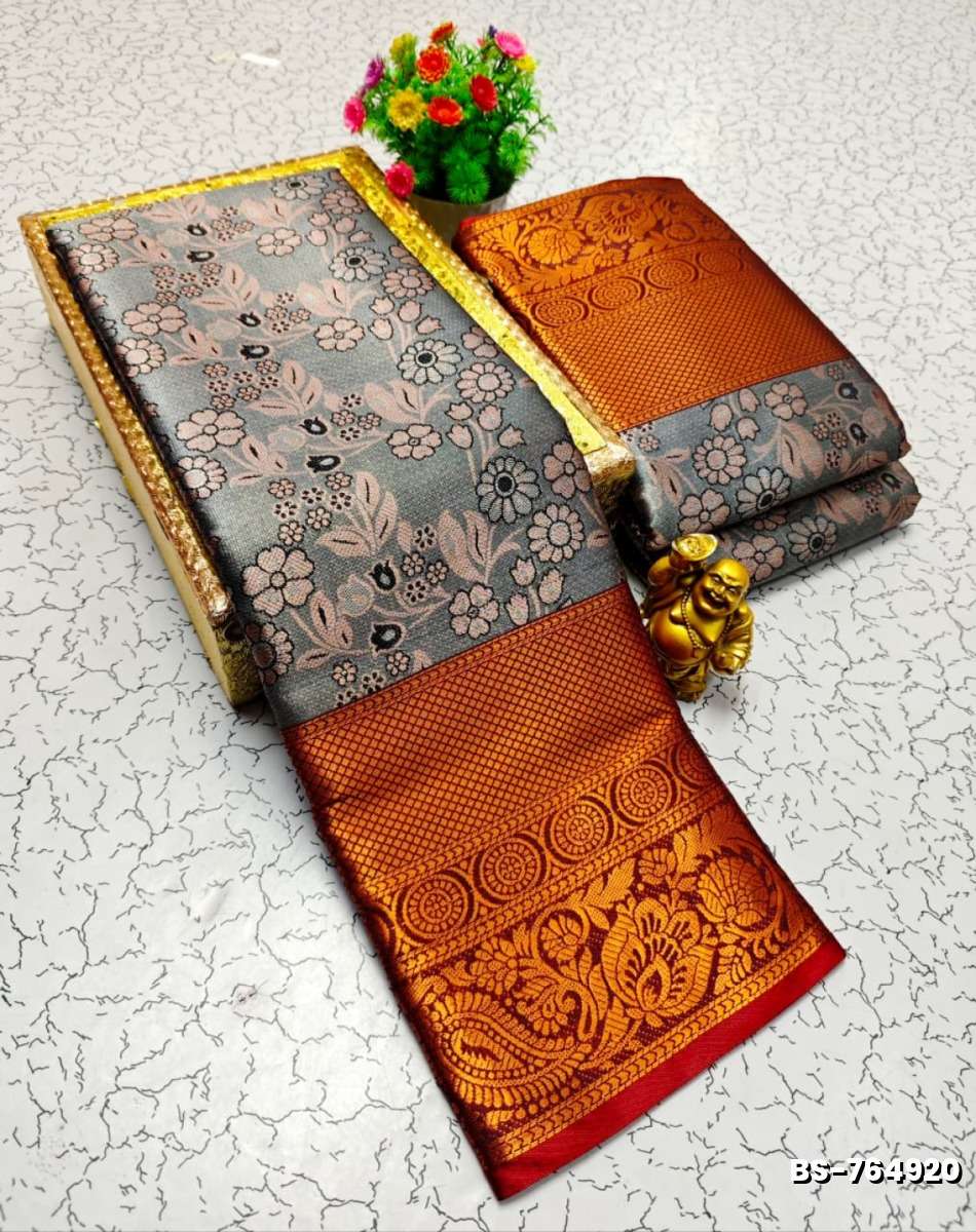 Premium Bridal Tissue Silk Saree with Intricate Zari Weave- AS COLOR (1)