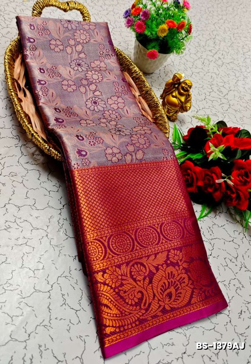 Premium Bridal Tissue Silk Saree with Intricate Zari Weave- DUAL COLOR (2)