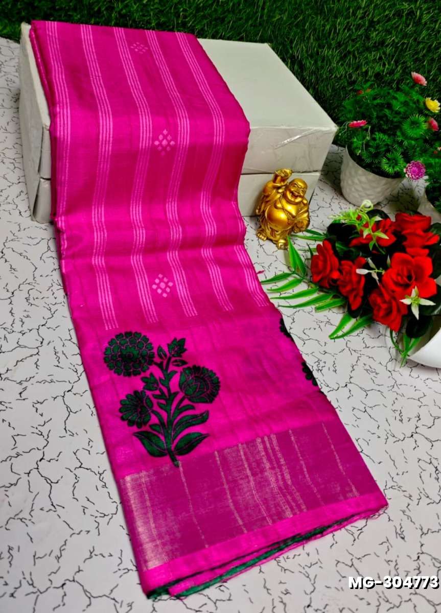 Traditional Look Malgudi Silk Saree Lightweight Silk Blend Saree - RUBY COLOUR (1)
