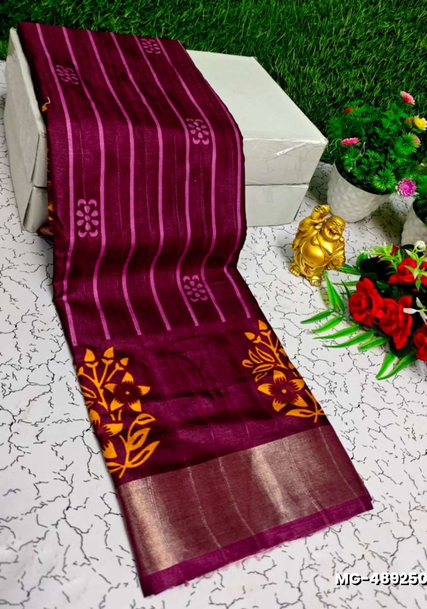 Traditional Look Malgudi Silk Saree Lightweight Silk Blend Saree - MEJANTA