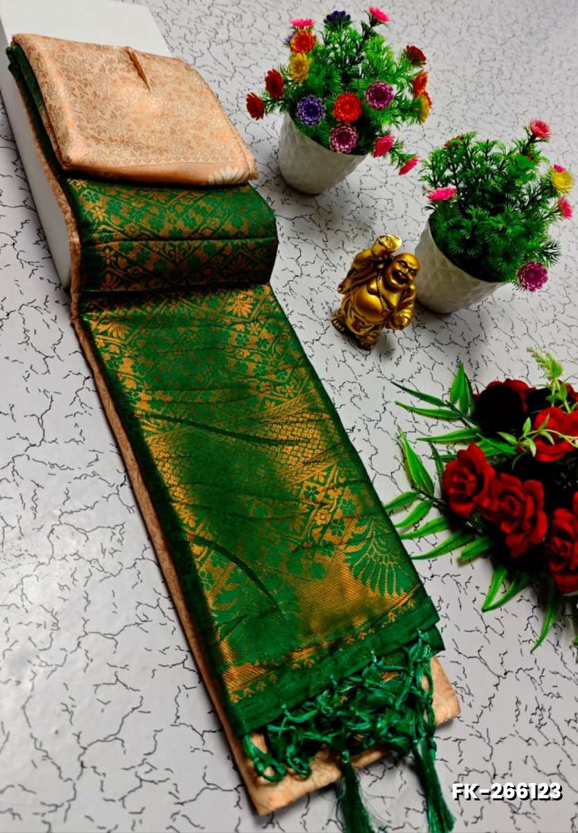 Premium Fancy kubera Softy Saree Rapier Fancy  Light Weight Silk Saree - LIGHT SANDLE