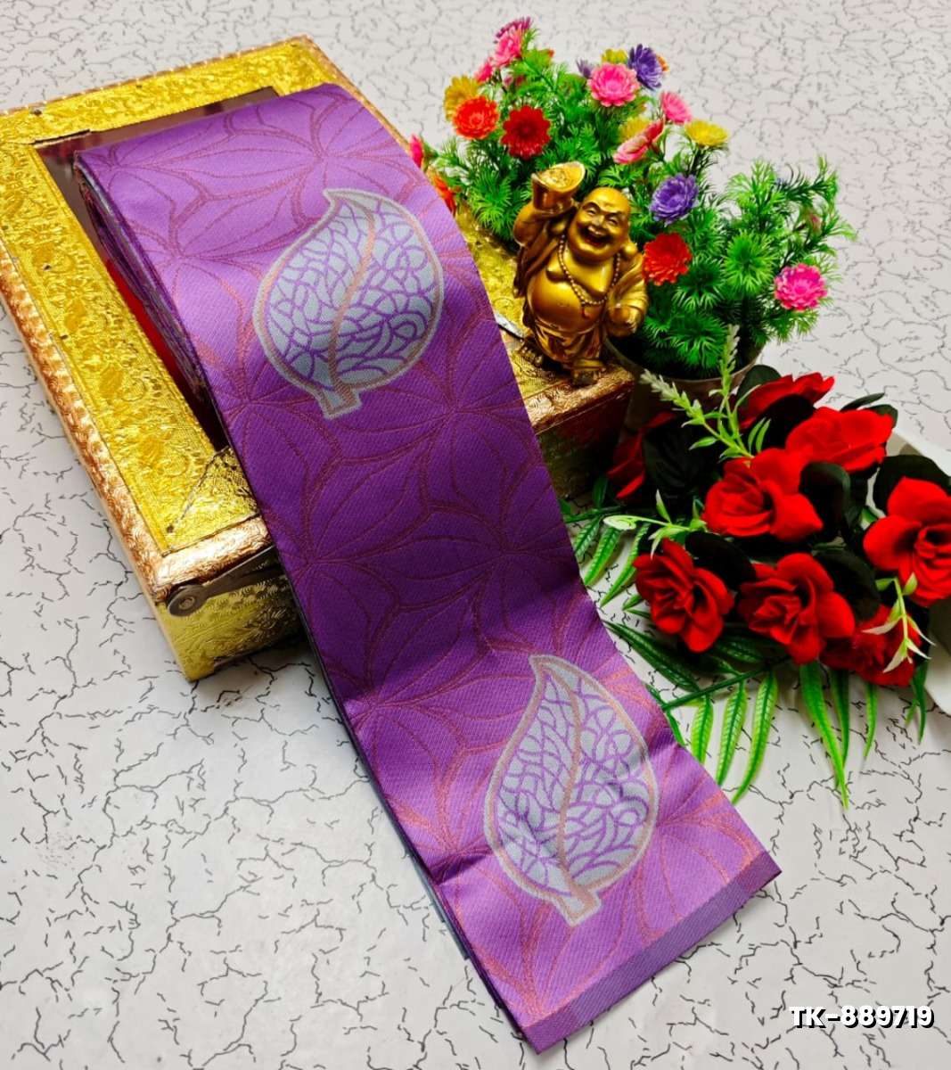Kubera borderless elite bridal rapier fancy light weight silk type sarees function wear - LEVENDOR (2)