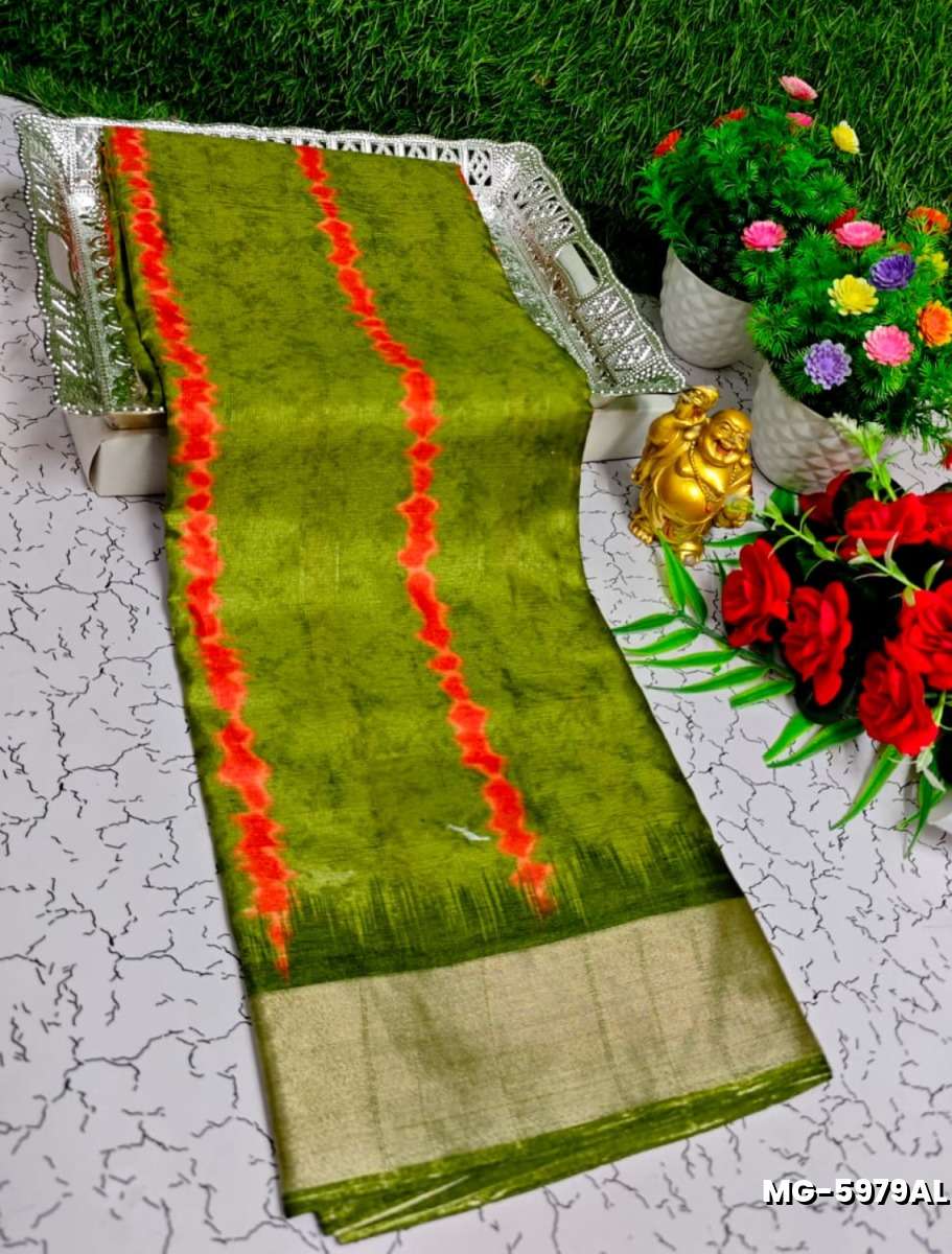 Traditional Look Malgudi Silk Saree Lightweight Silk Blend Saree - LITE GREEN