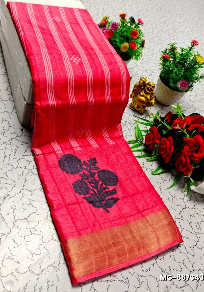 Traditional Look Malgudi Silk Saree Lightweight Silk Blend Saree - LIGHT PINK