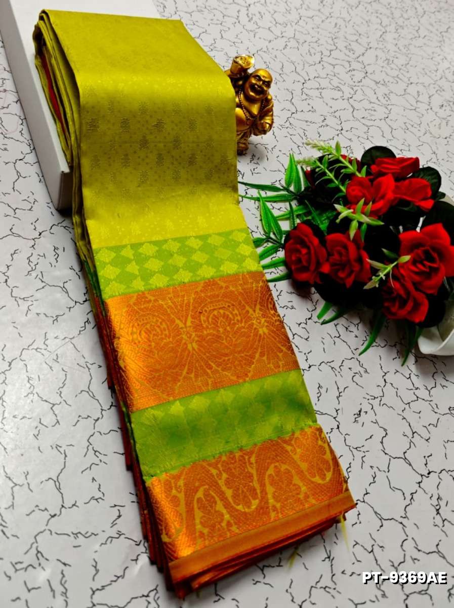 Soft silk fancy best quality poontamil soft silk sarees - LEMON YELLOW N