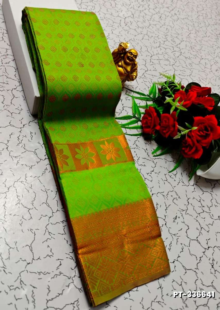 Soft silk fancy best quality poontamil soft silk sarees - LIGHT GREEN (4)