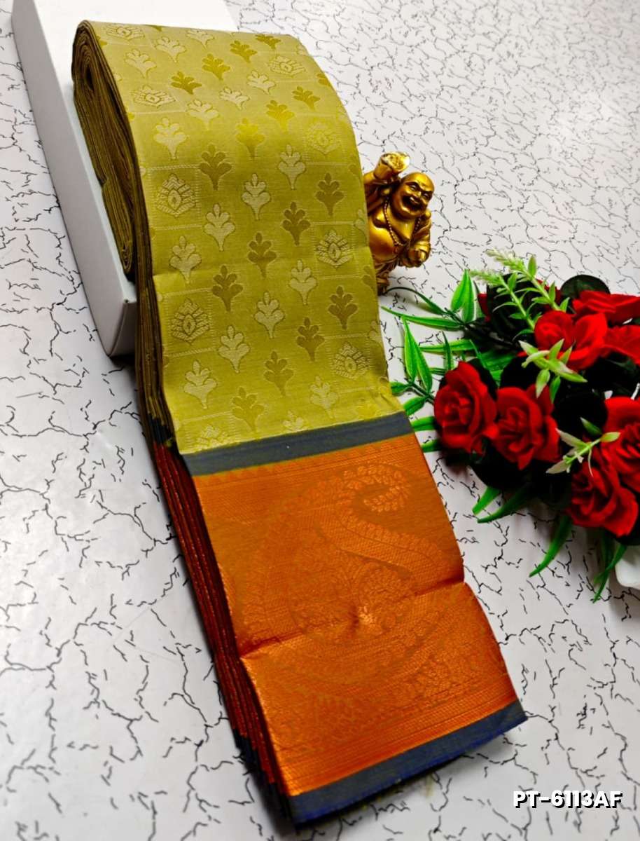 Soft silk fancy best quality poontamil soft silk sarees - LEMON GREEN N (2)
