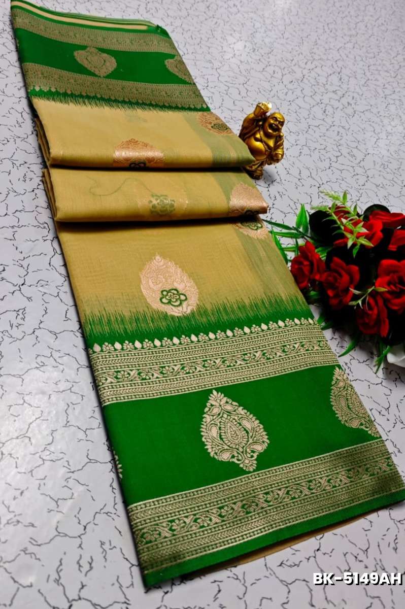 Banarasi with our banarasi cotton fabric — a beautiful fusion of classic artistry and breathable comfort wear saree - SANDLE (2)