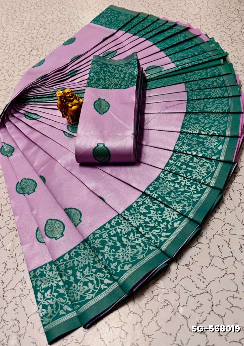 Premium kubera pattu saree rapier fancy  light weight silk type sarees flower design function wear - LEVENDOR (1)