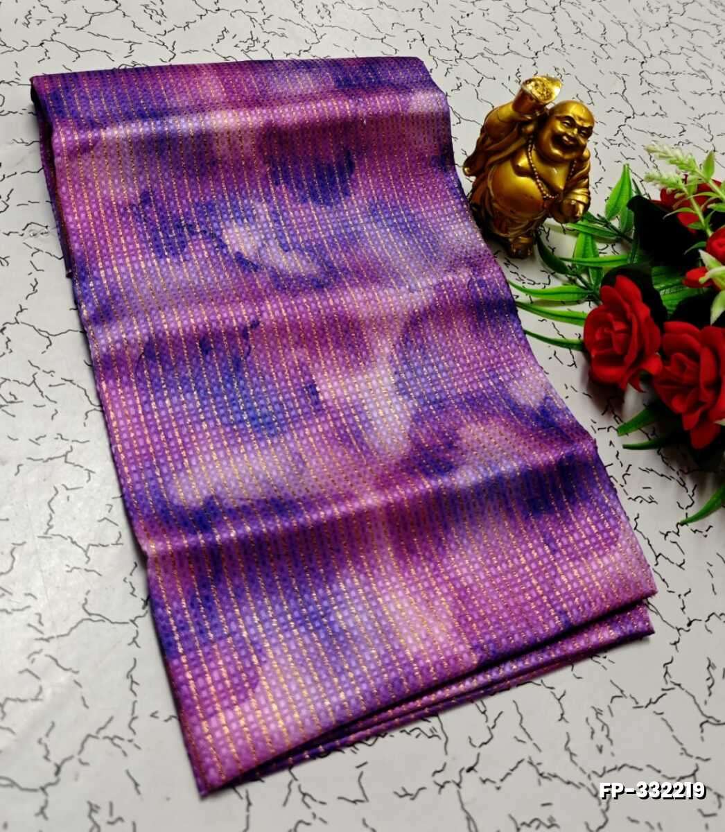 Designer Multi-Color Floral Print Blouse Fabric - LEVENDOR