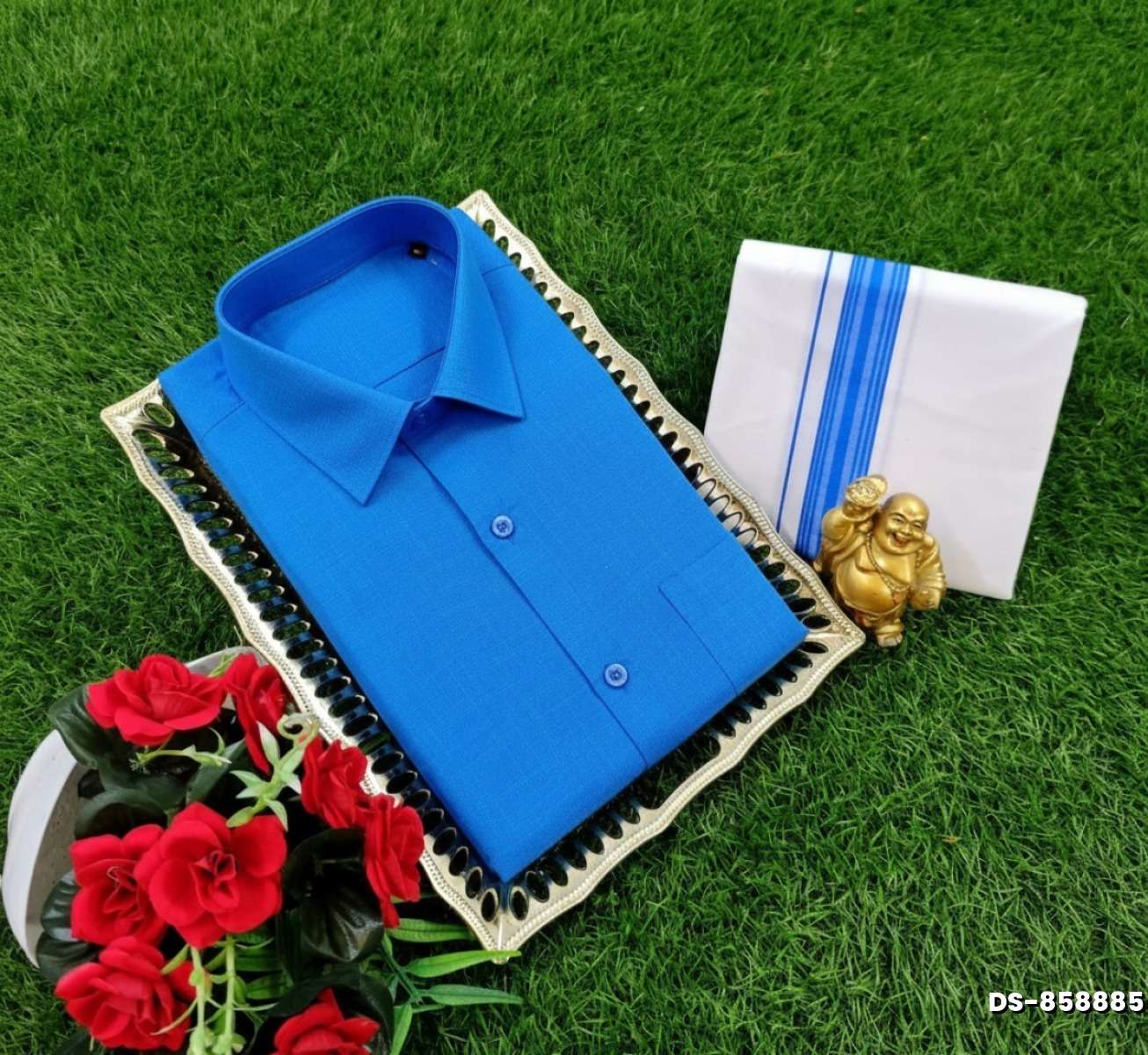 Traditional men  dhoti shirt  trending collection - BLUE SHADE