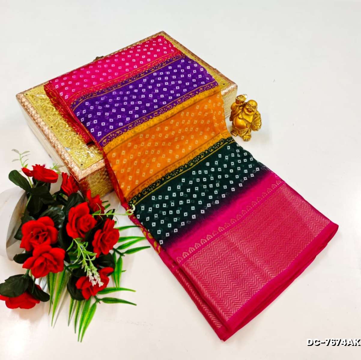 Dailywear cotton sarees premium look lightweight comfortable wear - MIXED ALL COLOR (4)