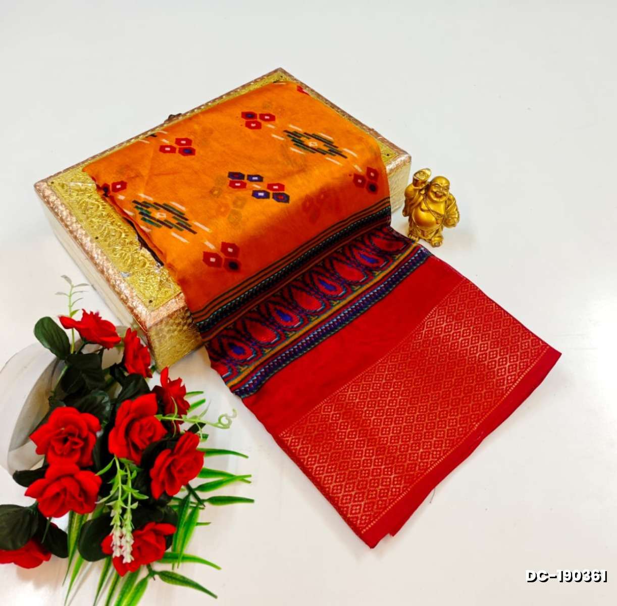 Dailywear cotton sarees premium look lightweight comfortable wear - YELLOW COLOR (8)