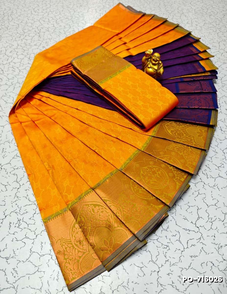 Poonthamil Elegant Traditional Saree - ORANGE N (1)
