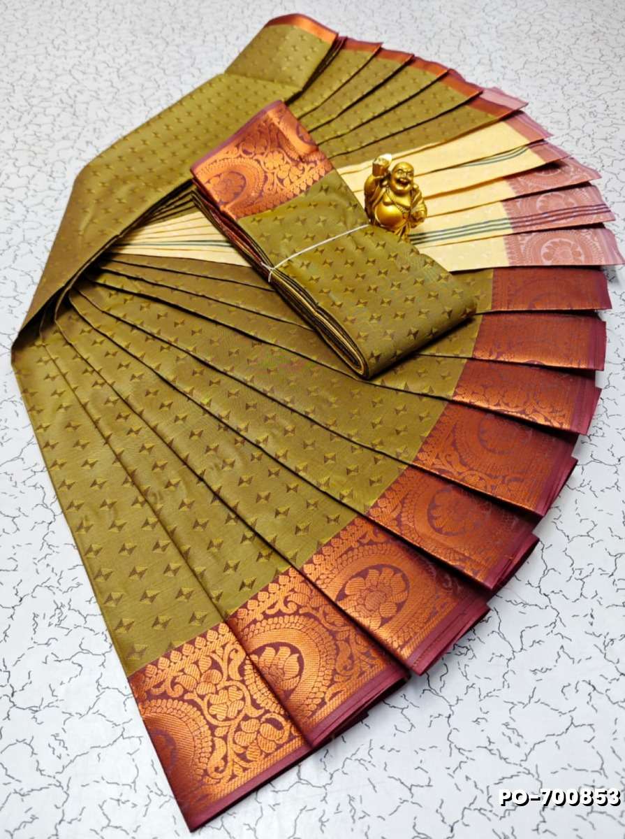 Poonthamil Elegant Traditional Saree - BROWN