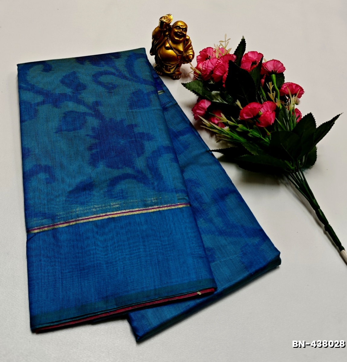 FANCY BANARASI POCHAMPALLY COTTON SAREES - BULE