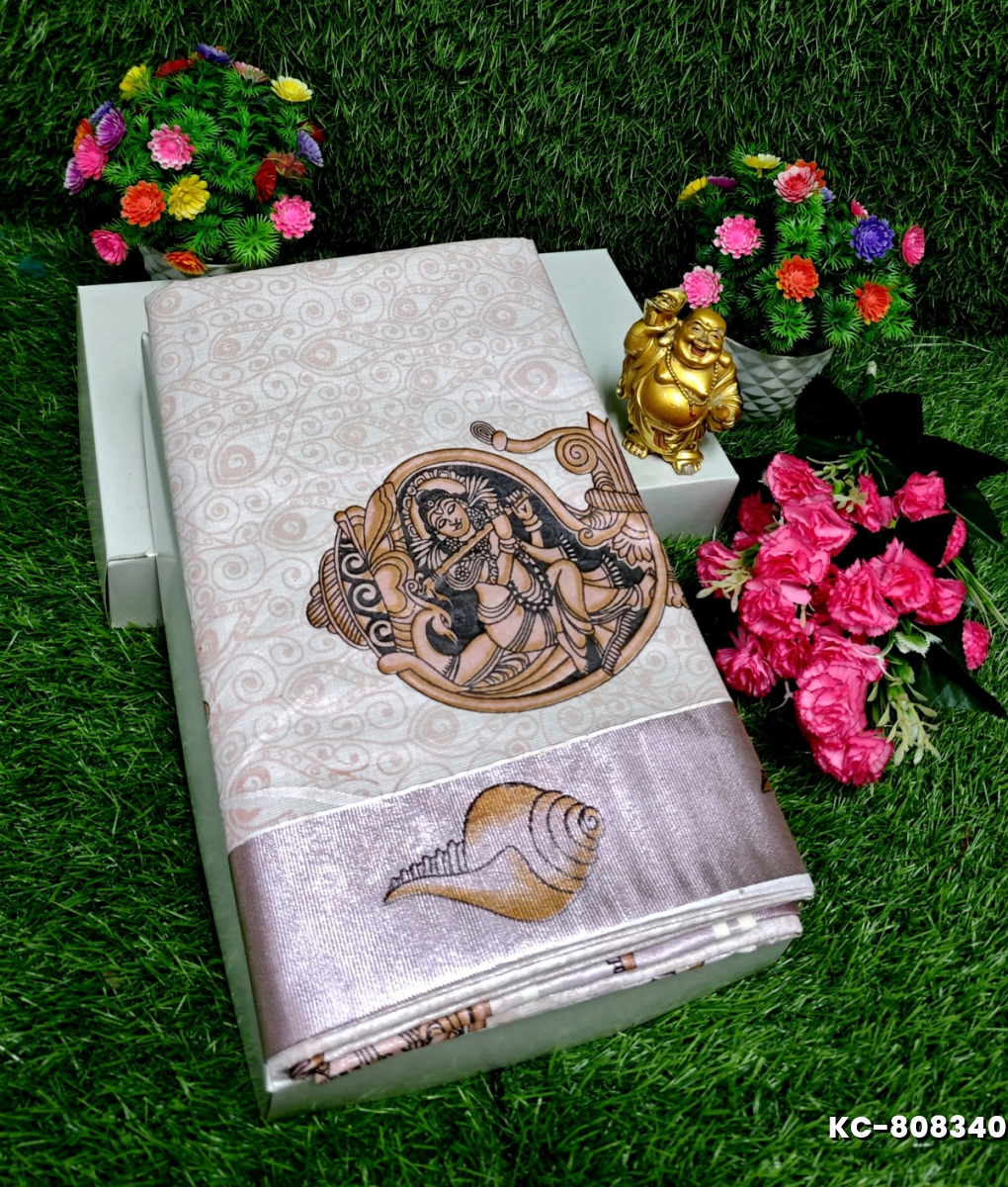 TRENDING KERALA SPECIAL FULL WORK EMBOSSED DIGITAL PRINTING TISSUE SAREE COLLECTIONS - PETCH (1)