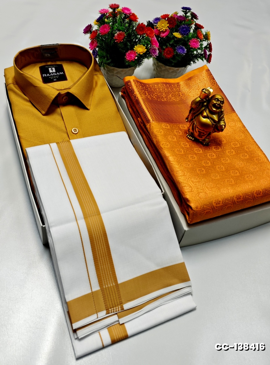 COUPLE COMBO MATCHING AND MATCHING TRADITIONAL SET - ORANGE
