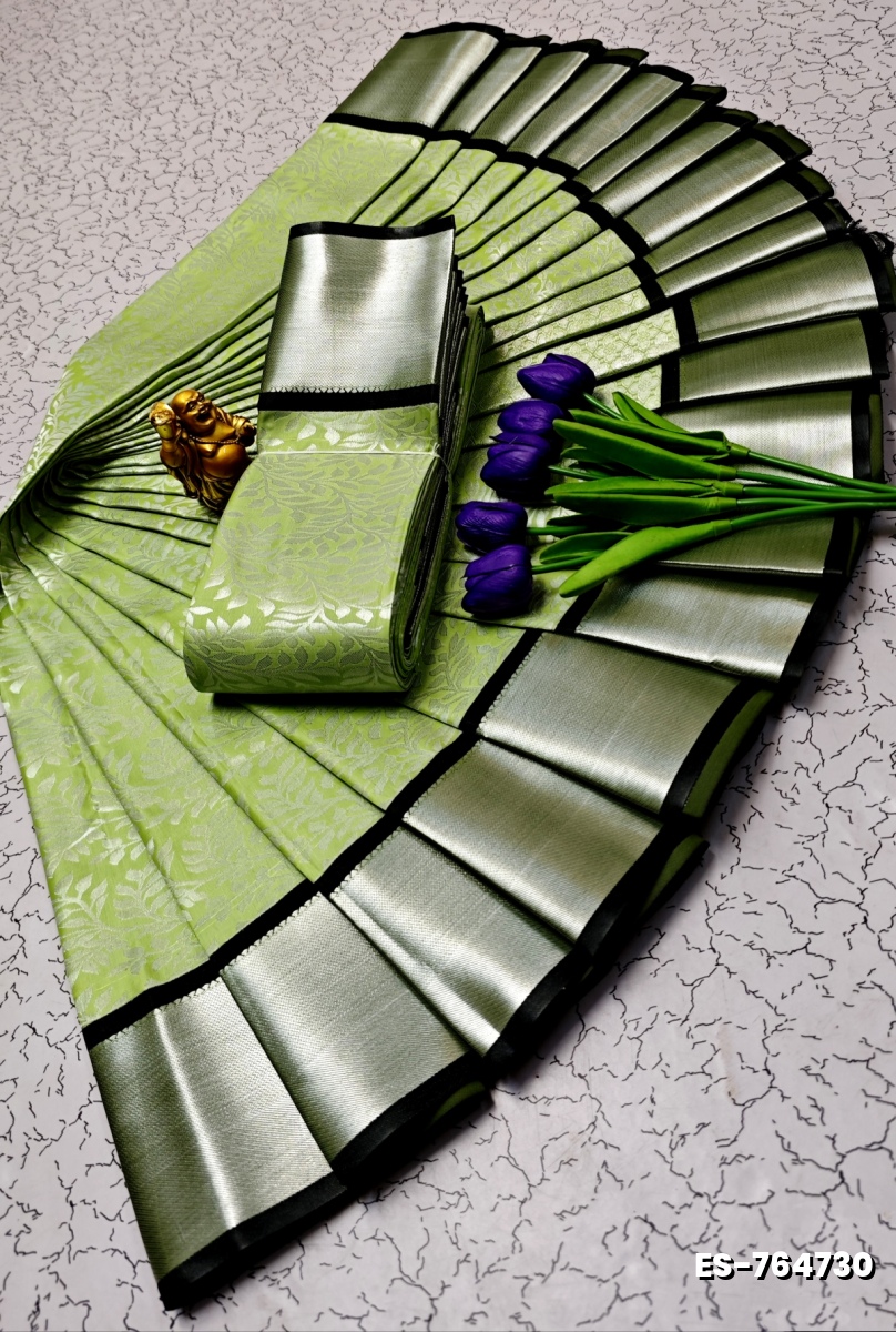 ELITE BRIDAL PICK &PICK SILK SAREES AND WEDDING ART SILK SAREES - PESTA GREEN