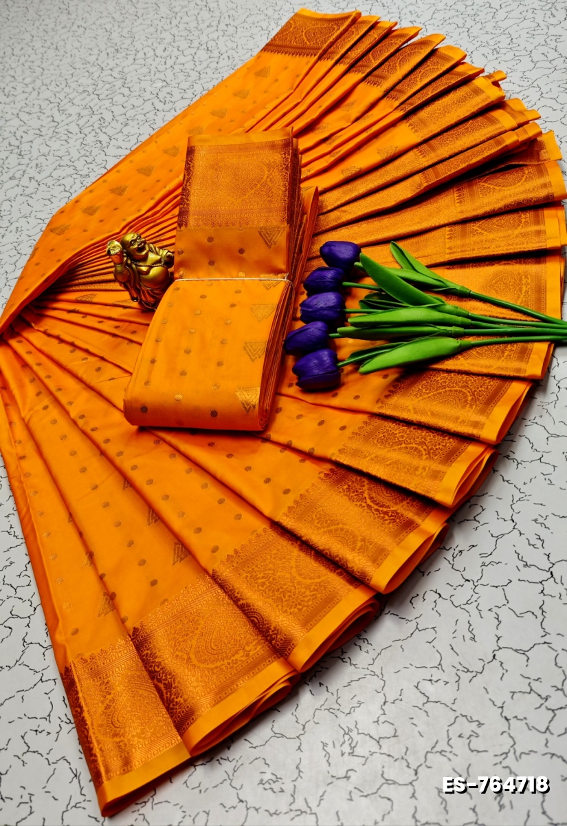 ELITE BRIDAL PICK &PICK SILK SAREES AND WEDDING ART SILK SAREES - PEACH