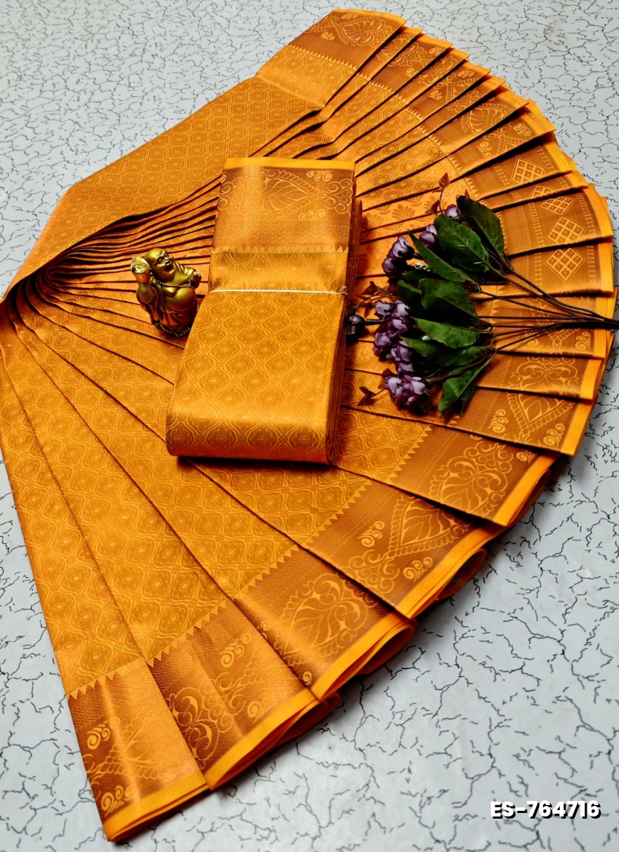 ELITE BRIDAL PICK &PICK SILK SAREES AND WEDDING ART SILK SAREES - ORANGE