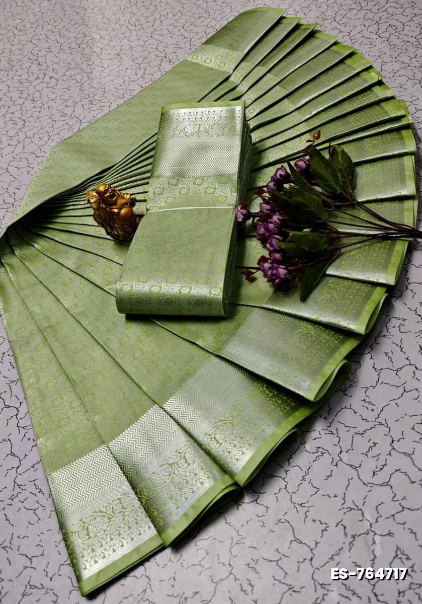 ELITE BRIDAL PICK &PICK SILK SAREES AND WEDDING ART SILK SAREES - OLIVE GREEN
