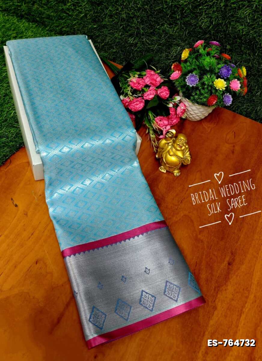 ELITE BRIDAL PICK &PICK SILK SAREES AND WEDDING ART SILK SAREES - LIGHT SKY BLUE