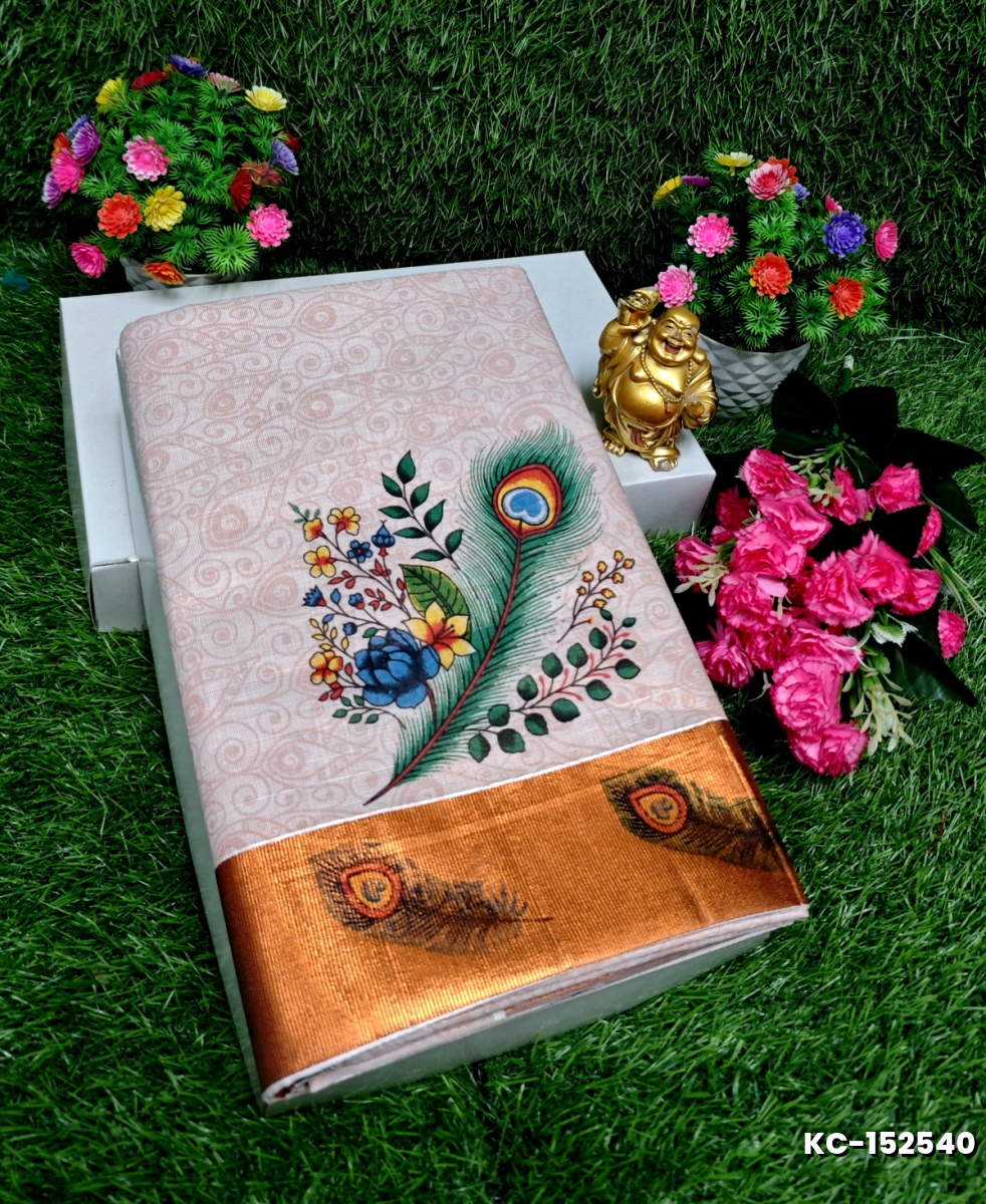 TRENDING KERALA SPECIAL FULL WORK EMBOSSED DIGITAL PRINTING TISSUE SAREE COLLECTIONS - PETCH (4)