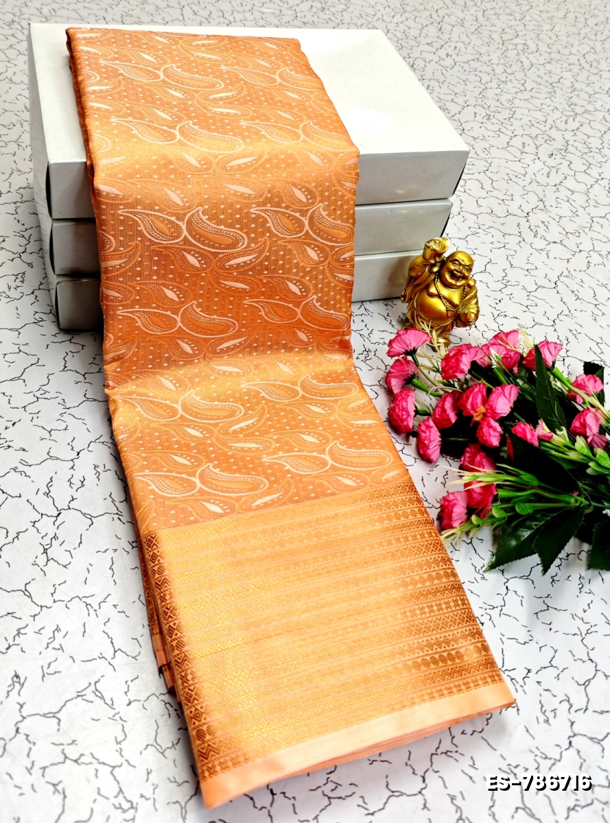 ELITE BRIDAL PICK &PICK SILK SAREES AND WEDDING ART SILK SAREES - ORANGE (1)