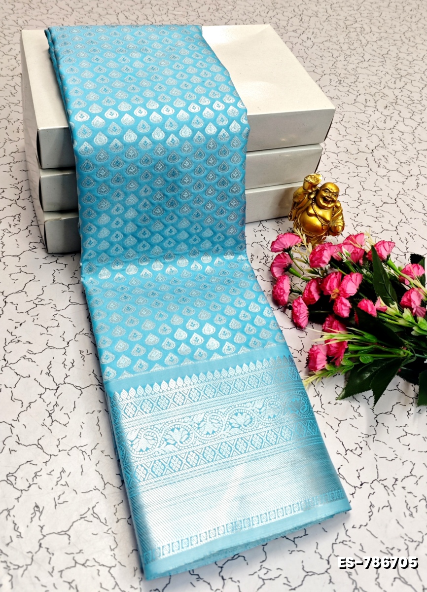 ELITE BRIDAL PICK &PICK SILK SAREES AND WEDDING ART SILK SAREES - SKY BLUE (1)