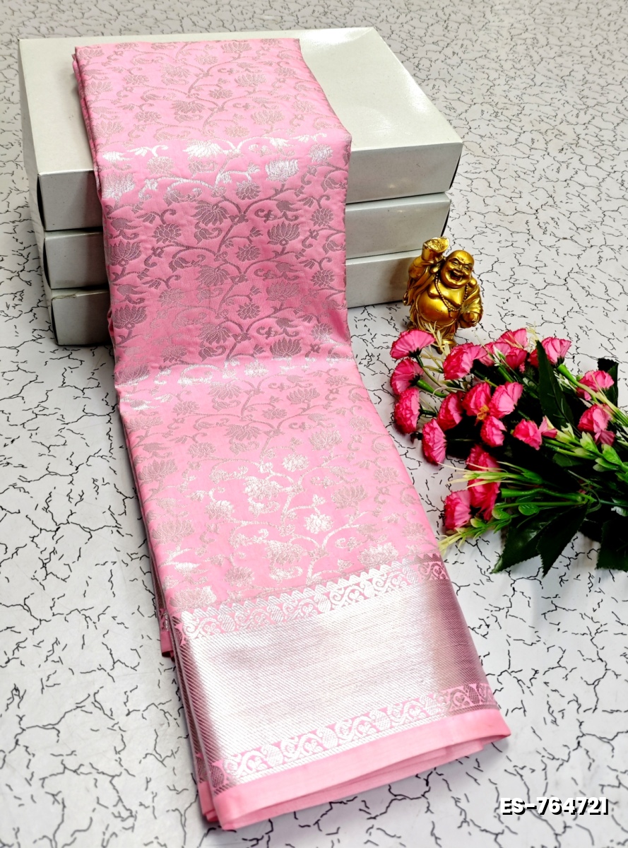 ELITE BRIDAL PICK &PICK SILK SAREES AND WEDDING ART SILK SAREES - BABY PINK