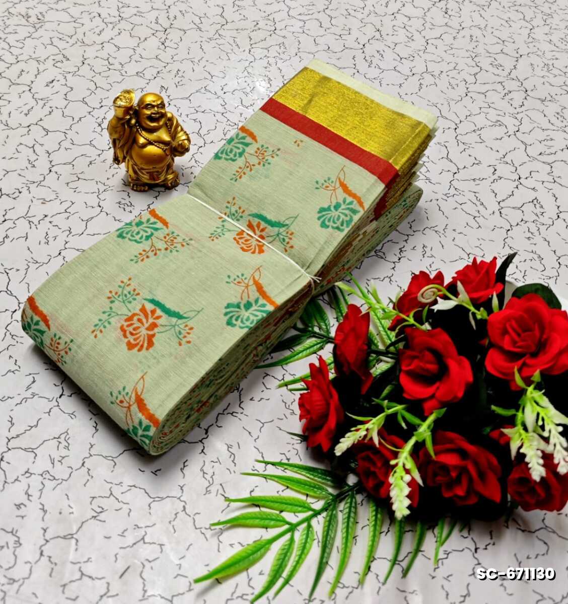 PURE COTTON SAREES SUMMER SPECIAL COLLECTION - PESTA GREEN