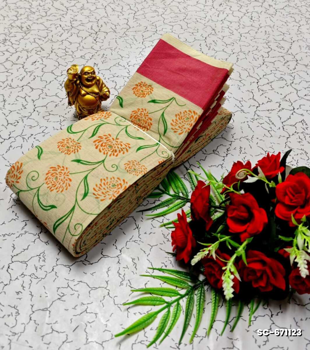 PURE COTTON SAREES SUMMER SPECIAL COLLECTION - LIGHT SANDLE