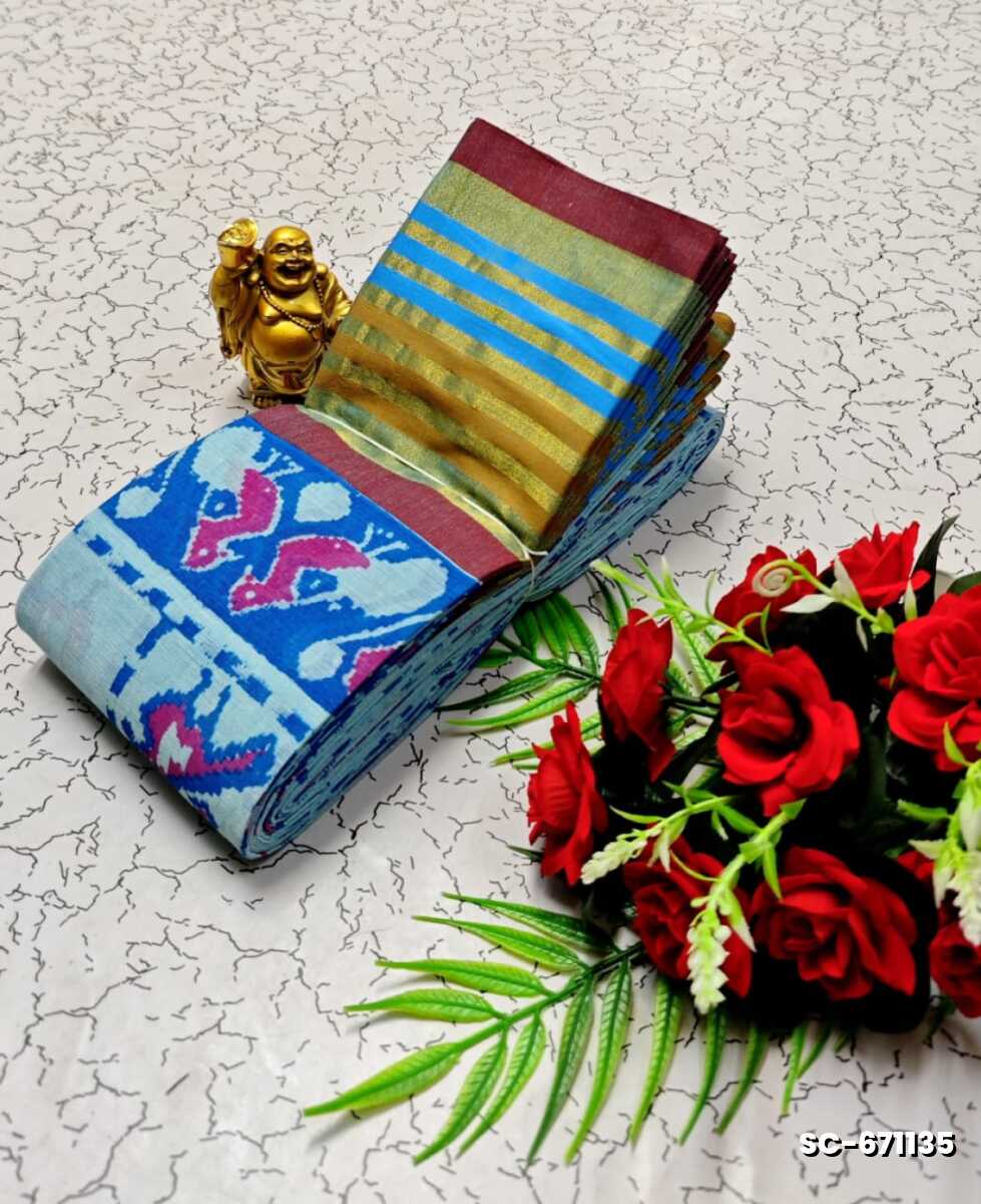 PURE COTTON SAREES SUMMER SPECIAL COLLECTION - DARK SKY BLUE