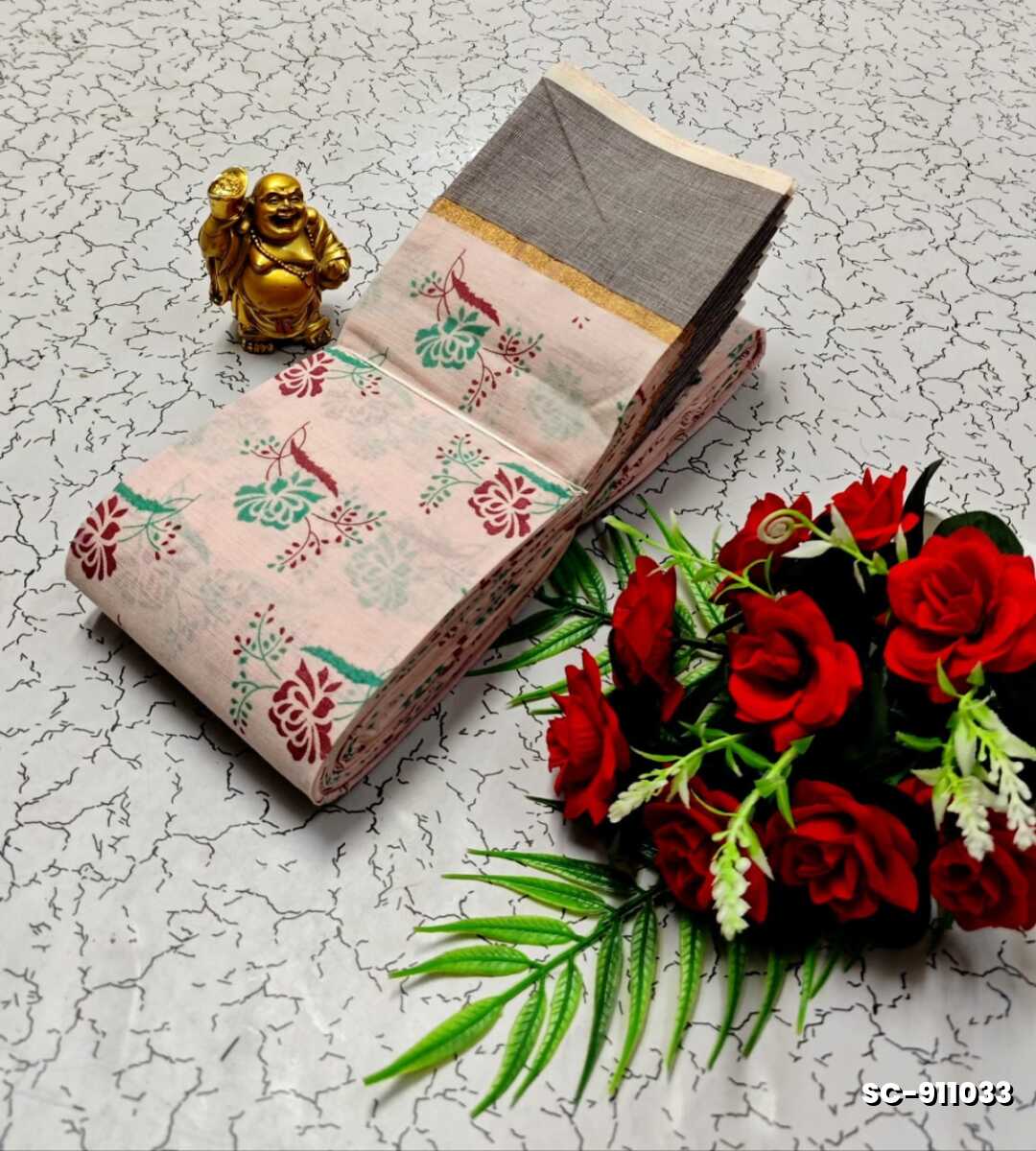 PURE COTTON SAREES SUMMER SPECIAL COLLECTION - CREAM