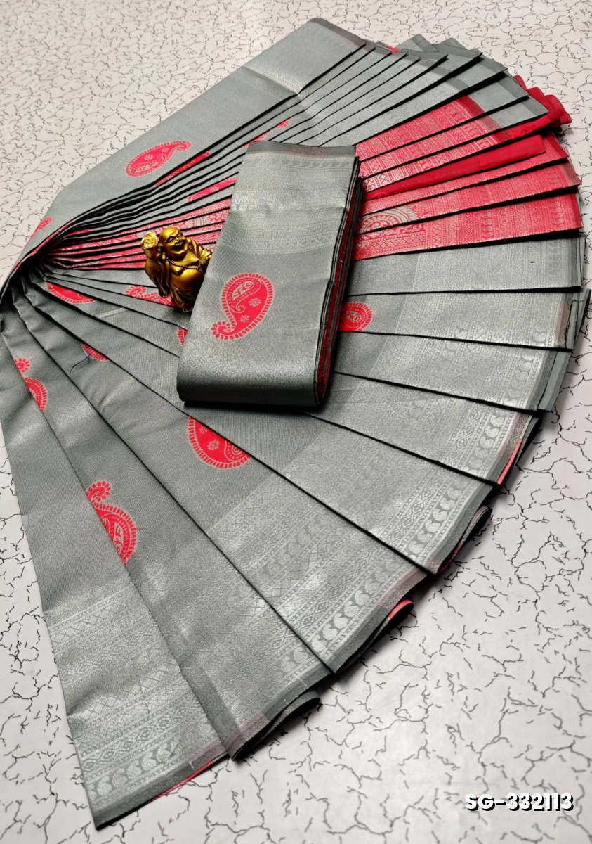 KUBERA ELITE  BRIDAL RAPIER FANCY  LIGHT WEIGHT SILK TYPE SAREES - SILVAR (1)