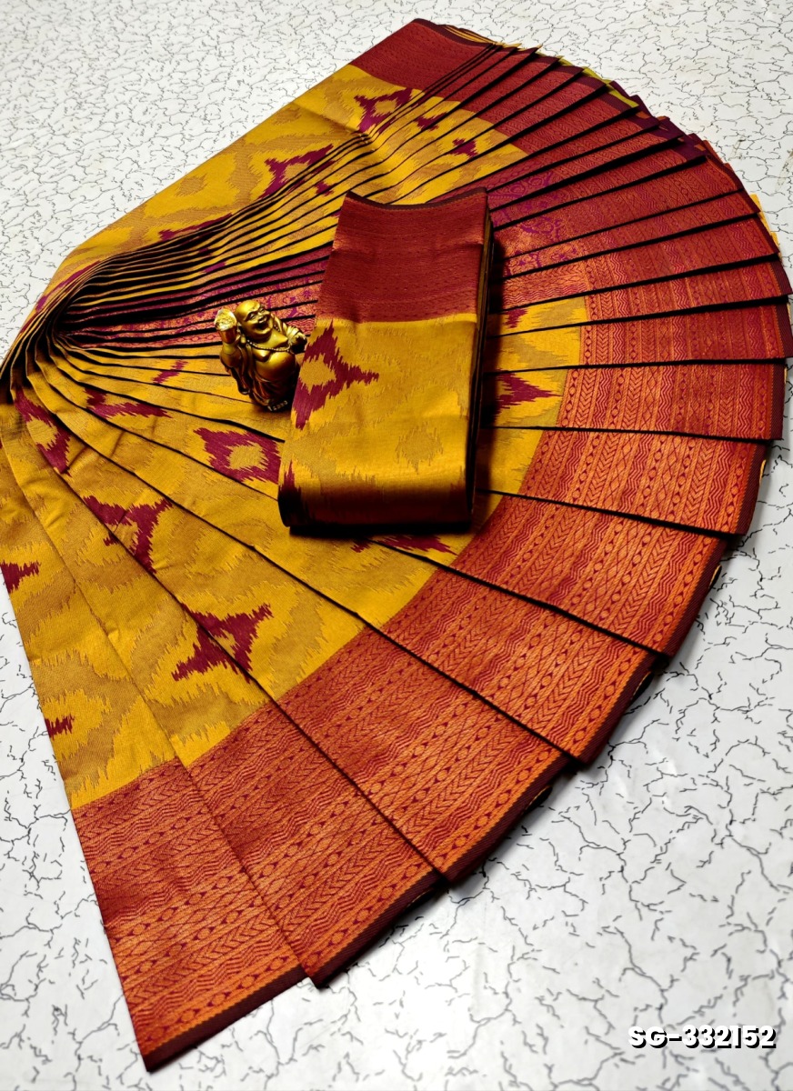 KUBERA ELITE  BRIDAL RAPIER FANCY  LIGHT WEIGHT SILK TYPE SAREES - VENTHAYA COLOUR