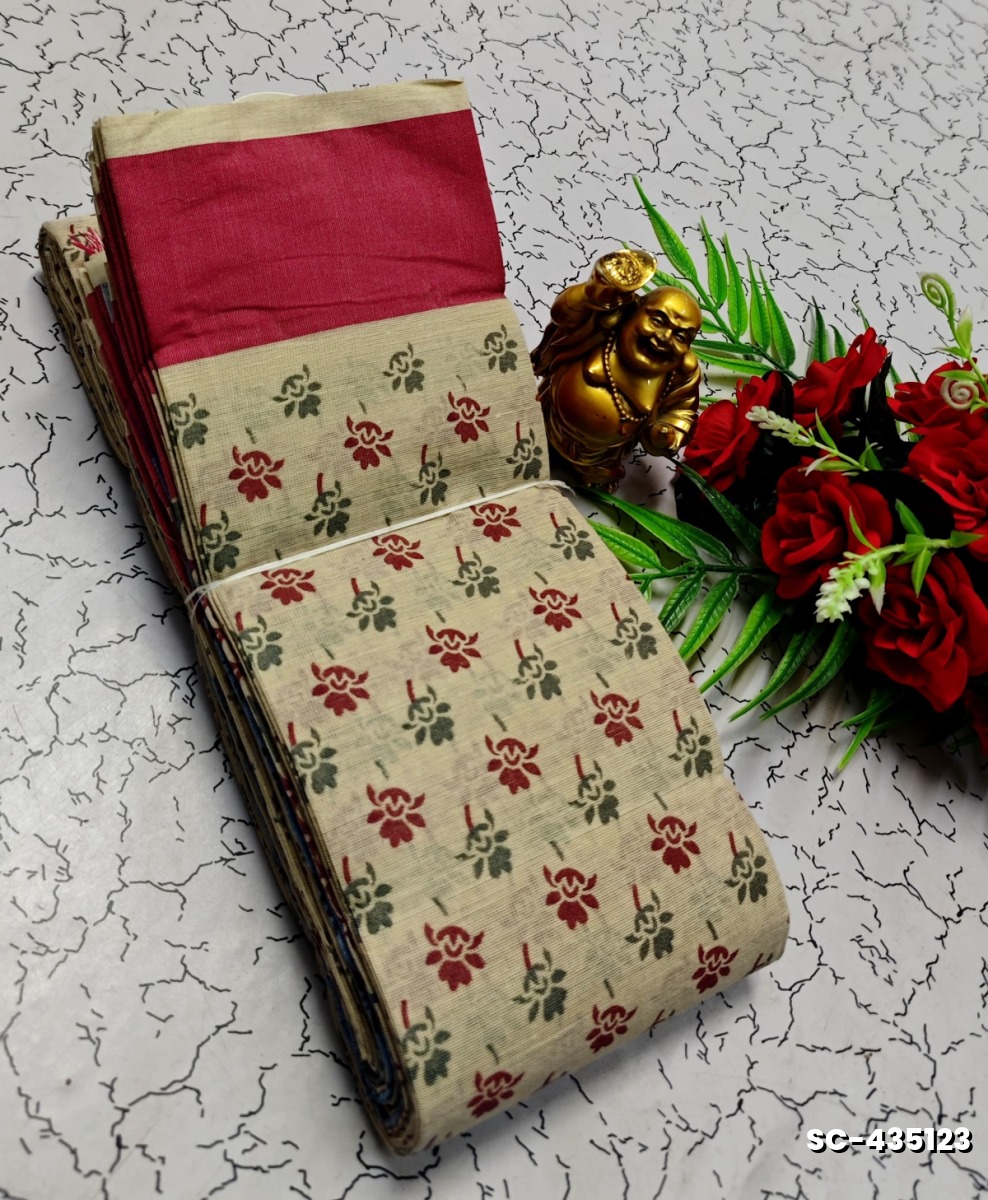 PURE COTTON SAREES SUMMER SPECIAL COLLECTION - LIGHT SANDLE (1)
