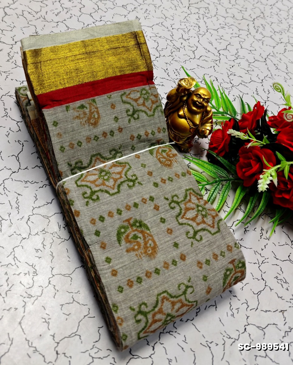 PURE COTTON SAREES SUMMER SPECIAL COLLECTION - LIGHT GREEN (3)