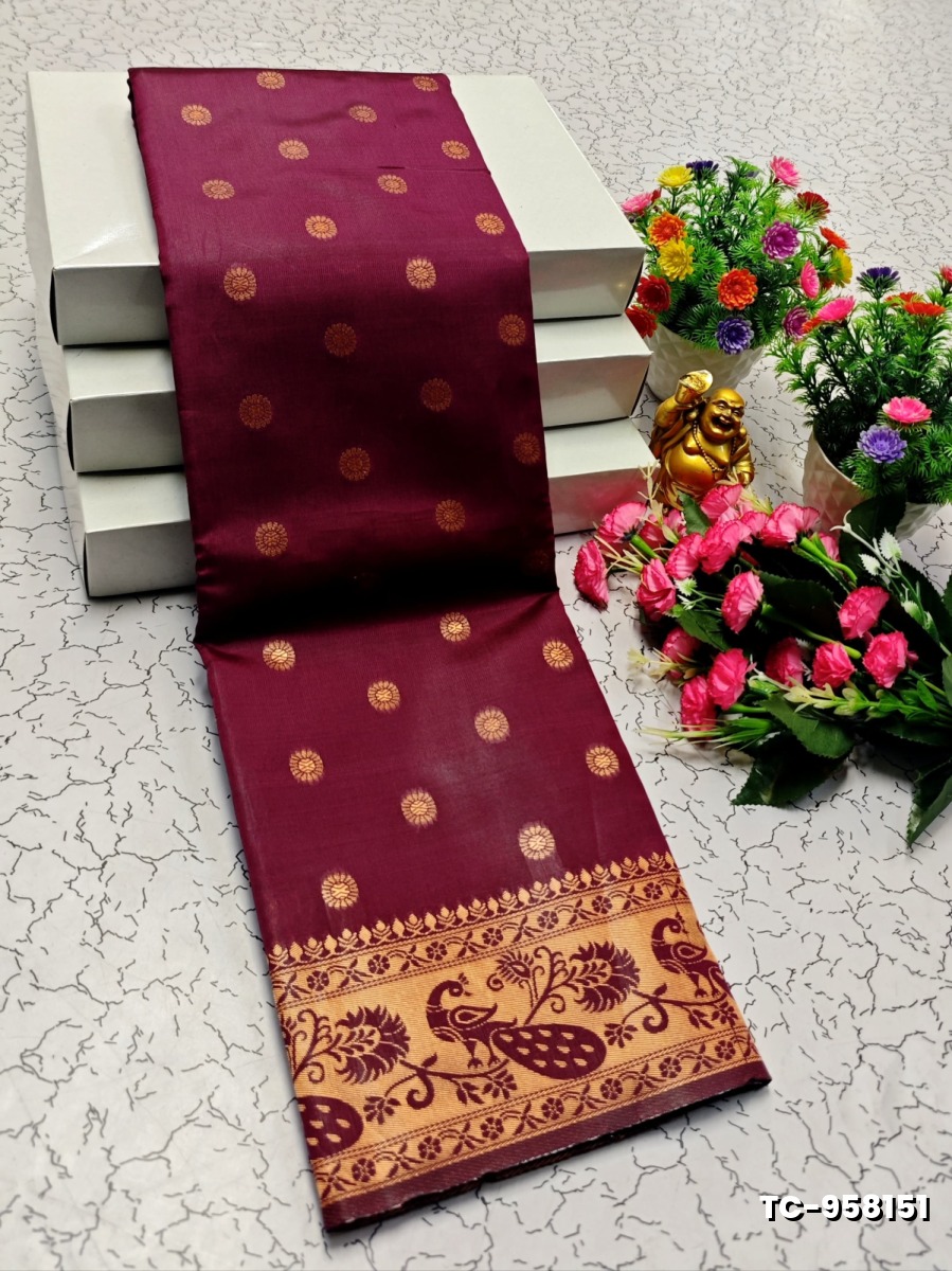 SOFT SILK FANCY BEST QUALITY SILK THENMATHI SAREES - ONIYAN PINK