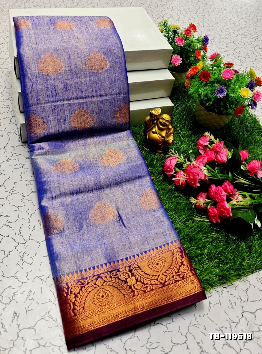 KANCHIPURAM TISSUE TRENDING DESIGN FANCY DHARMAVARAM SILK SAREES - LEVENDOR