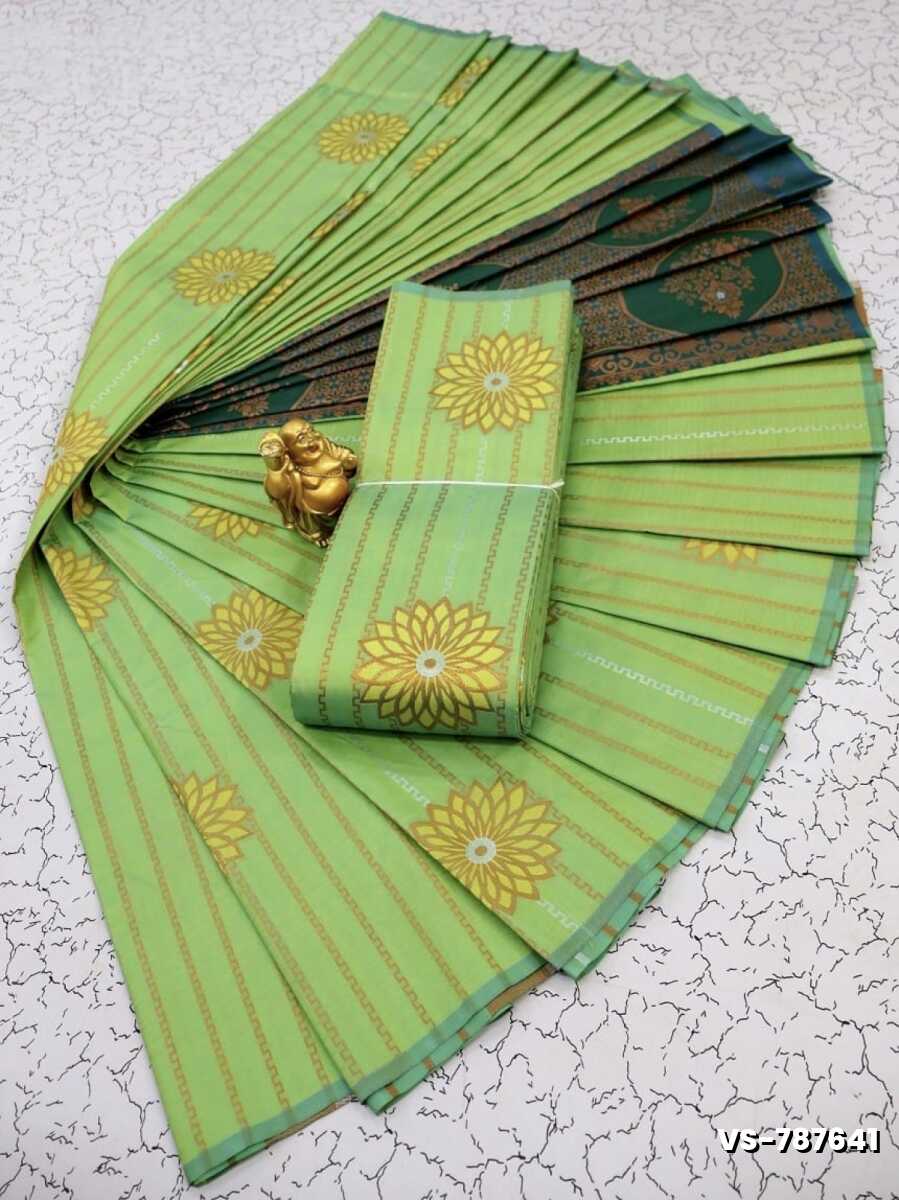 DIGITAL KUBERA PATTU VAIRA OOSI SOFTY SILK SAREES - LIGHT GREEN