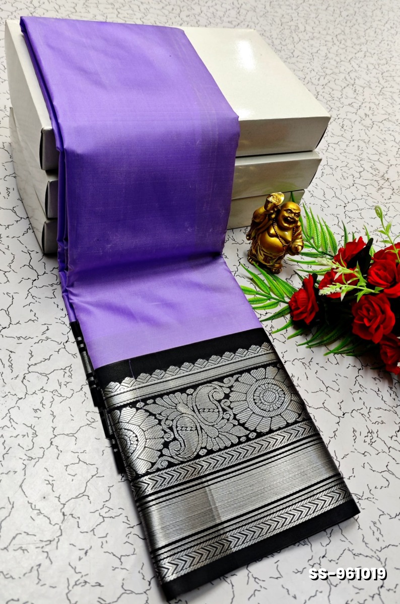 FANCY PLAIN SOFT SILK SAREES - LEVENDOR