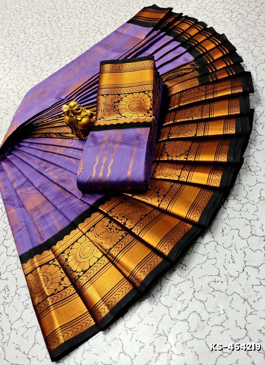 FANCY ALL SELF SOFT SILK SAREES WITH KOTTANCHI BORDER - LEVENDOR