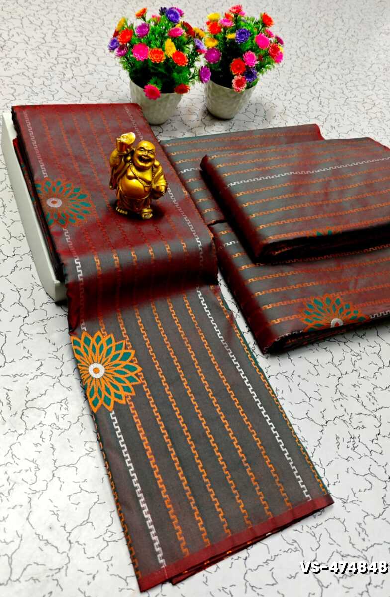 DIGITAL KUBERA PATTU VAIRA OOSI SOFTY SILK SAREES - LIGHT COLOUR