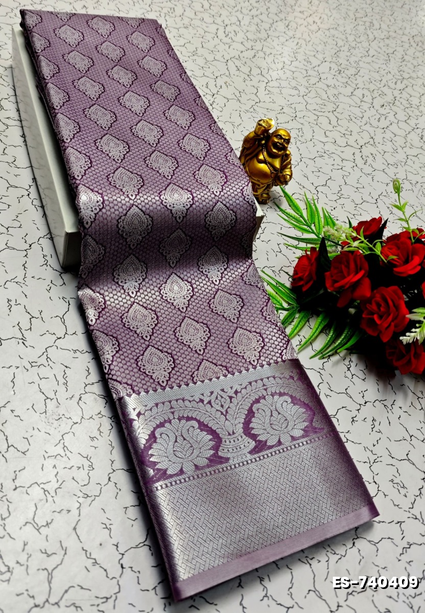 ELITE BRIDAL PICK &PICK SILK SAREES AND WEDDING ART SILK SAREES - PURPLE COLOUR