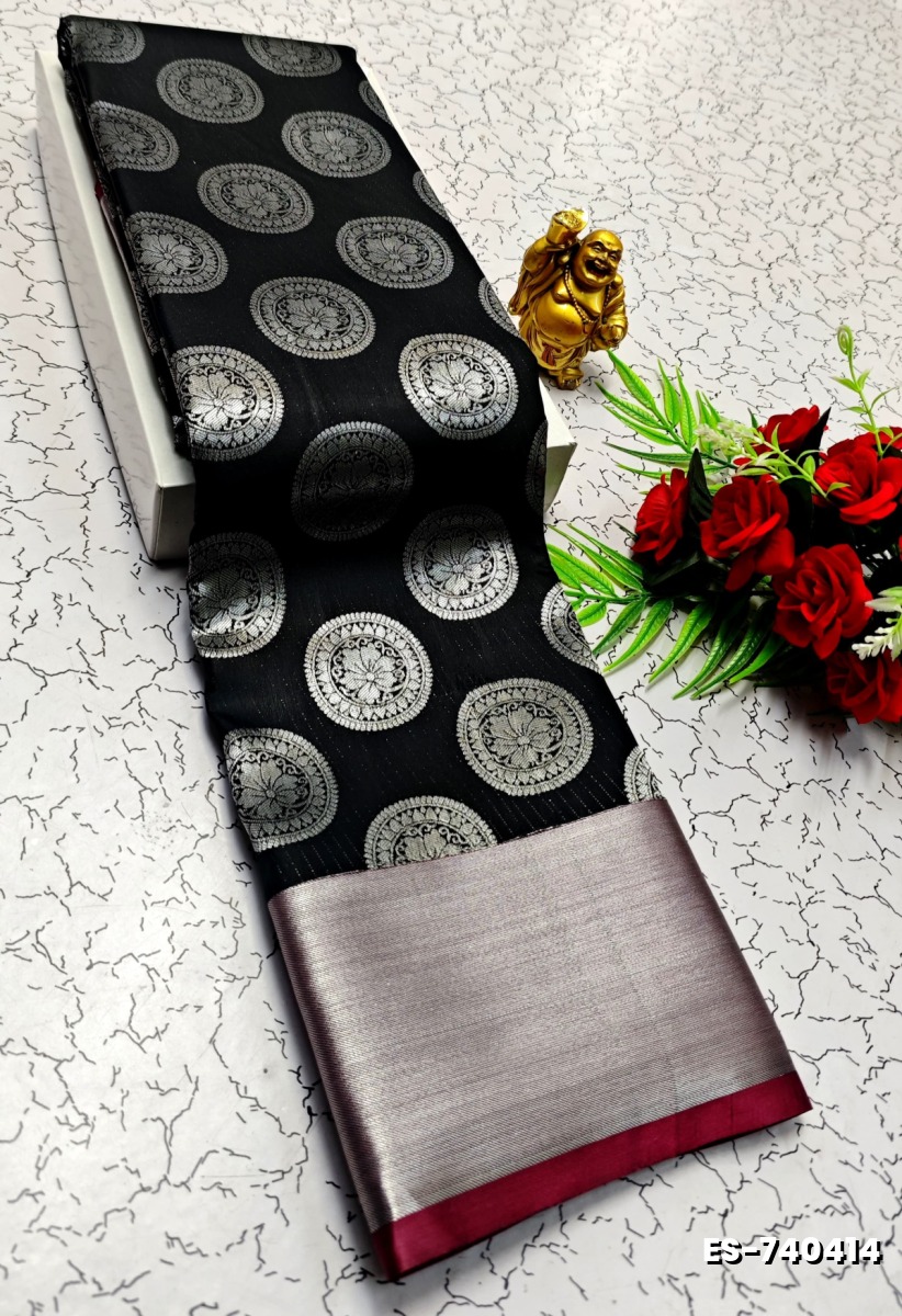 ELITE BRIDAL PICK &PICK SILK SAREES AND WEDDING ART SILK SAREES - BLACK